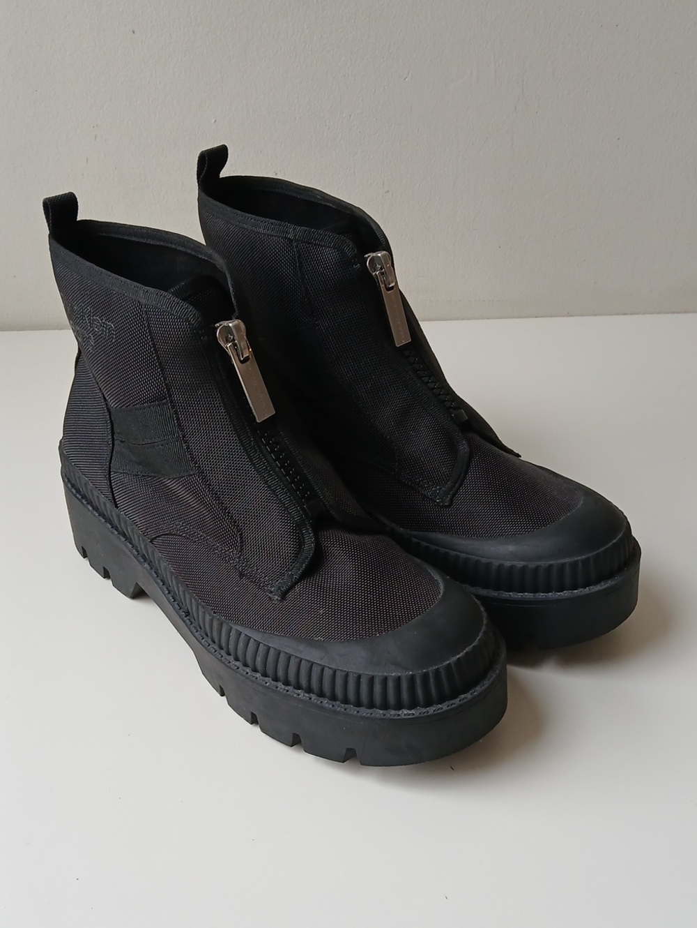Calvin Klein Jeans Zip Ankle Boots Black Women's 10